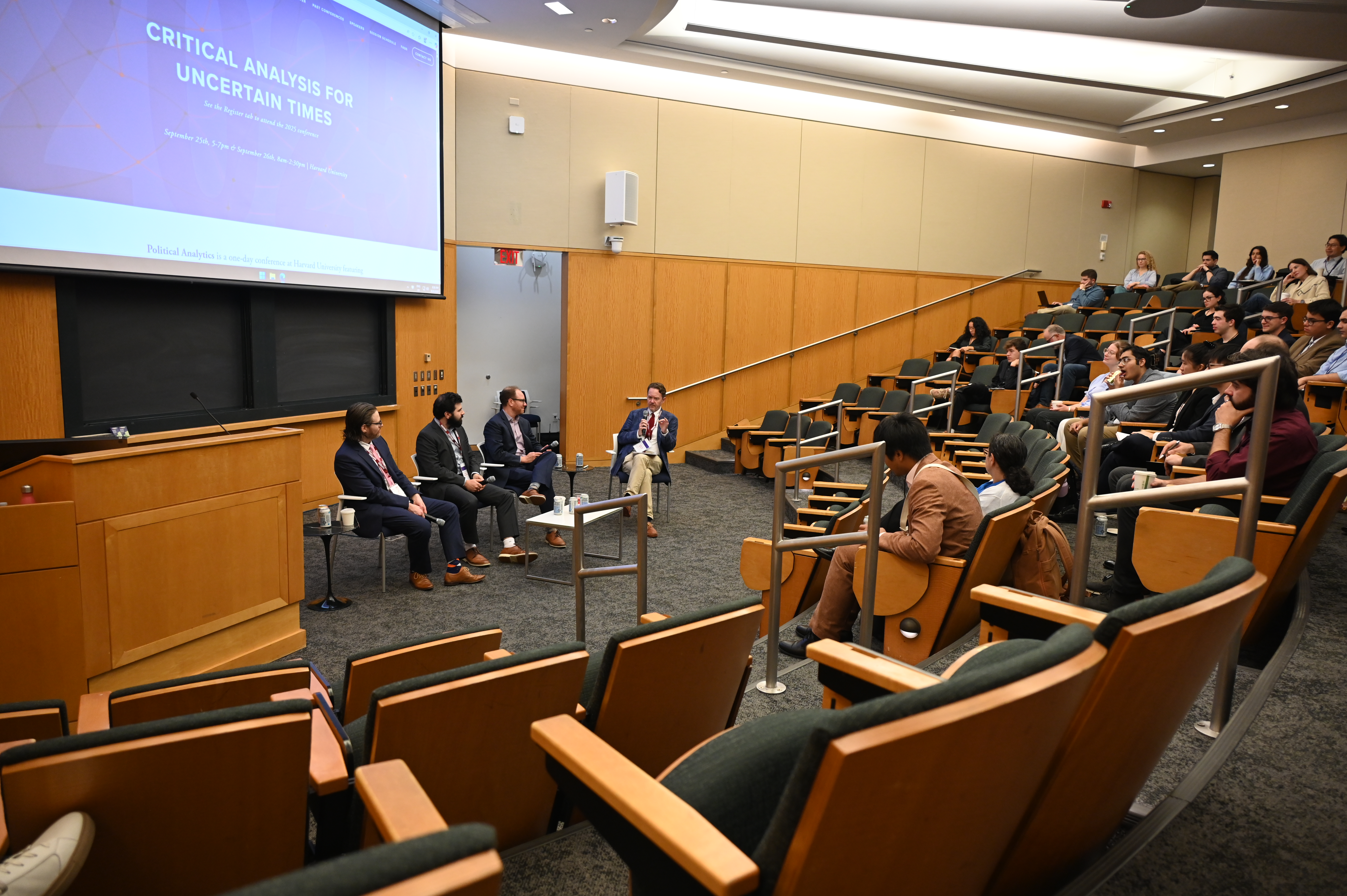 Election Analyst Panel at Political Analytics 2025, moderated by Andrew Reeves at Harvard University