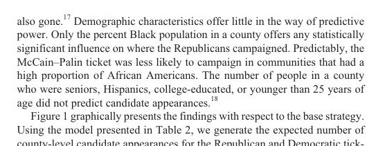 Featured visual from Turning Out the Base or Appealing to the Periphery? An Analysis of County-Level Candidate Appearances in the 2008 Presidential Campaign