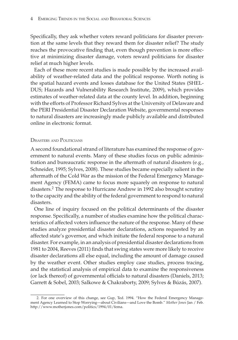 Featured visual from The Politics of Disaster Relief