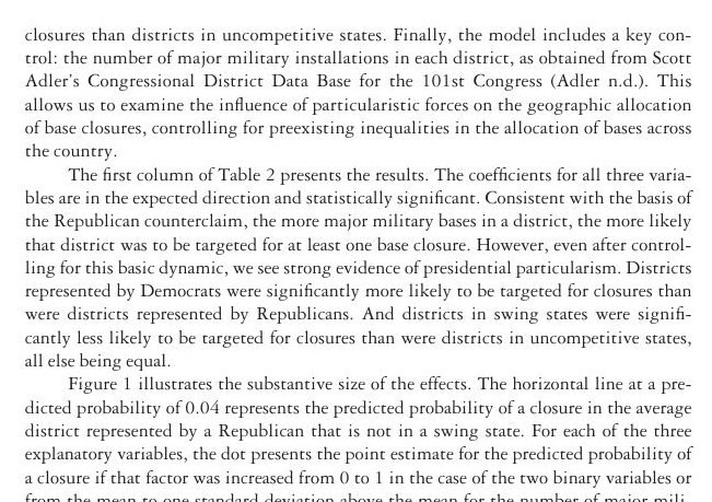 Featured visual from Presidential Particularism in Disaster Declarations and Military Base Closures
